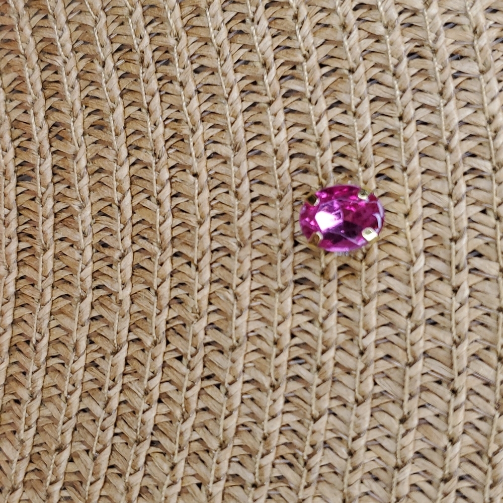 🎉HP🎉Juicy Couture 💖NWT💖 Straw Hat with Pink Ribbon Trim & Pink Gemstones! - Picture 11 of 12
